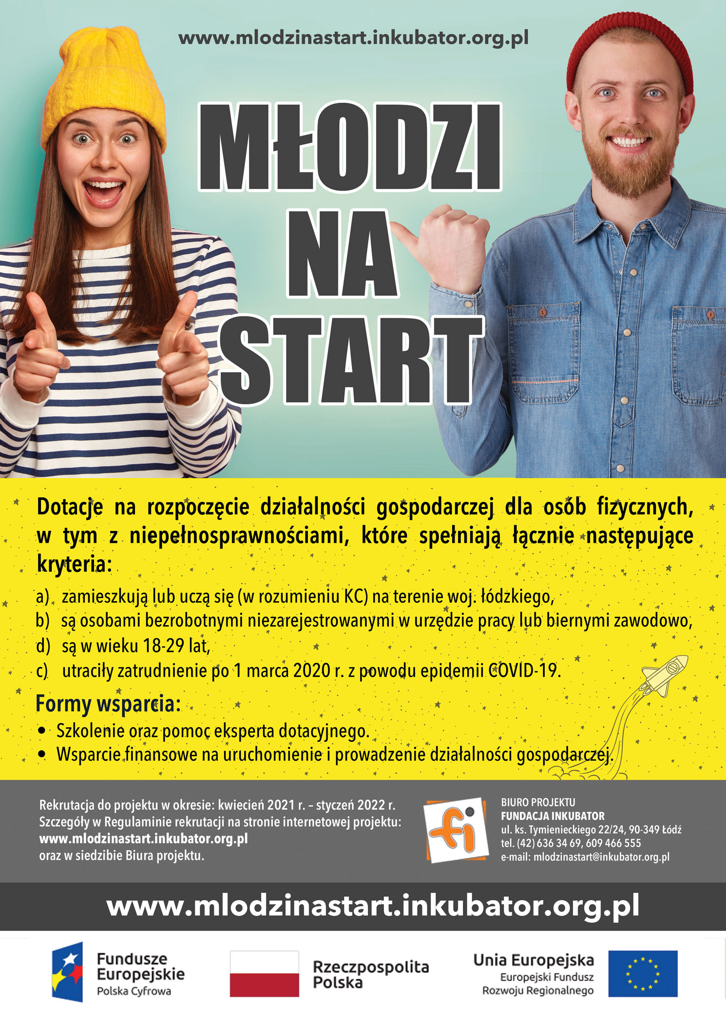 Plakat zachęcajacy do udziału w projekcie 