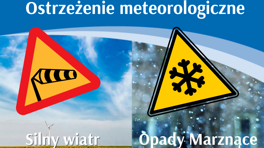 Ostrzeżenie meteo - Opady marznące i silny wiatr (23-24.11)