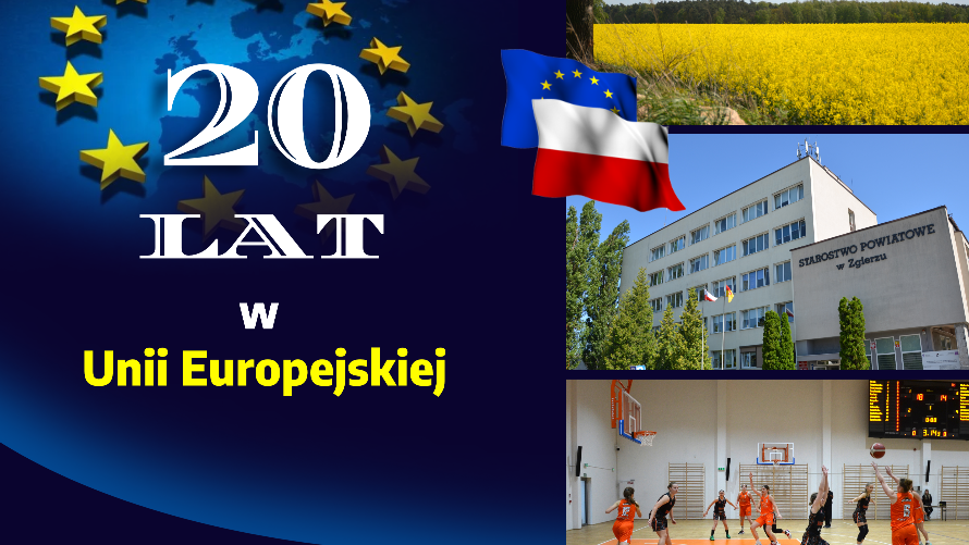 20 lat Polski w UE - grafika z napisem