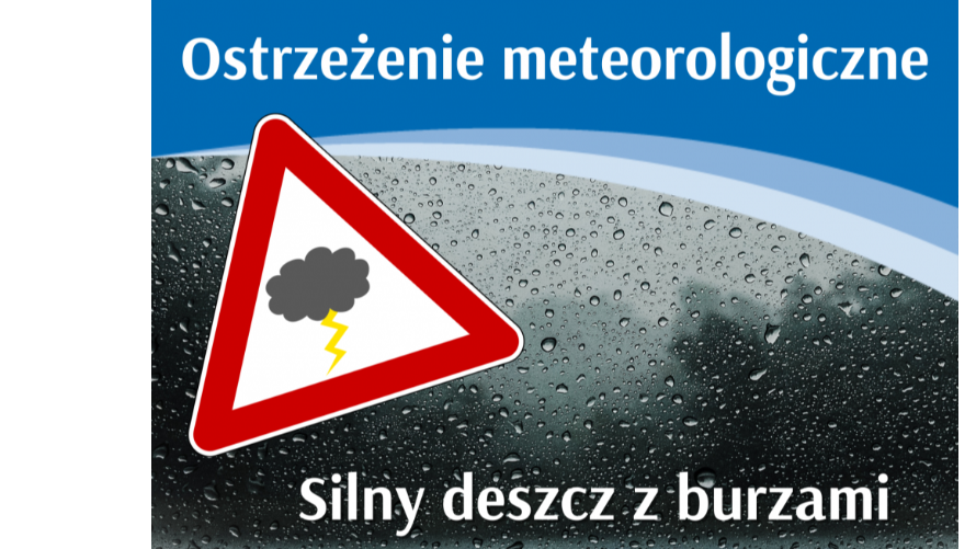 Ostrzeżenie meteo - Silny deszcz z burzami (14-15.09)