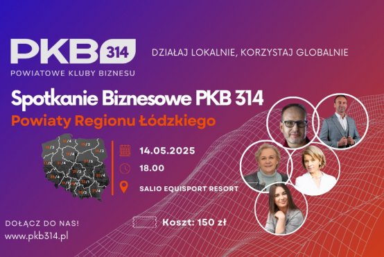 Baner z zaproszeniem na spotkanie i informacjami o nim.