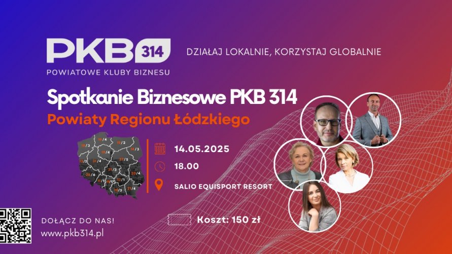 Baner z zaproszeniem na spotkanie i informacjami o nim.