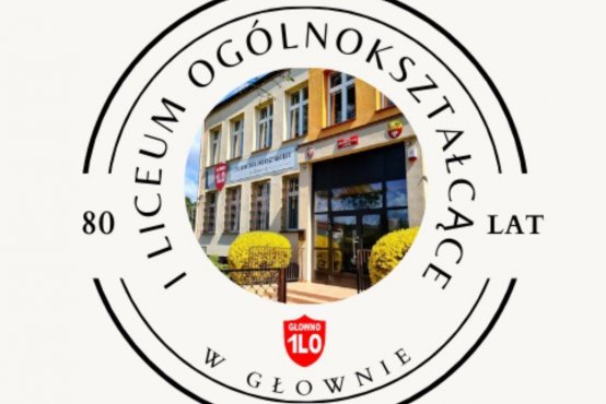 Logo jubileuszowe LO w Głownie