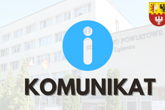 Komunikat ws. pracy starostwa