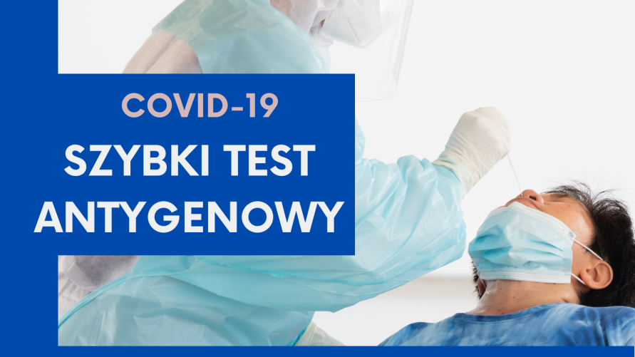 Grafika przedstawia wykonanie testu antygenowego 