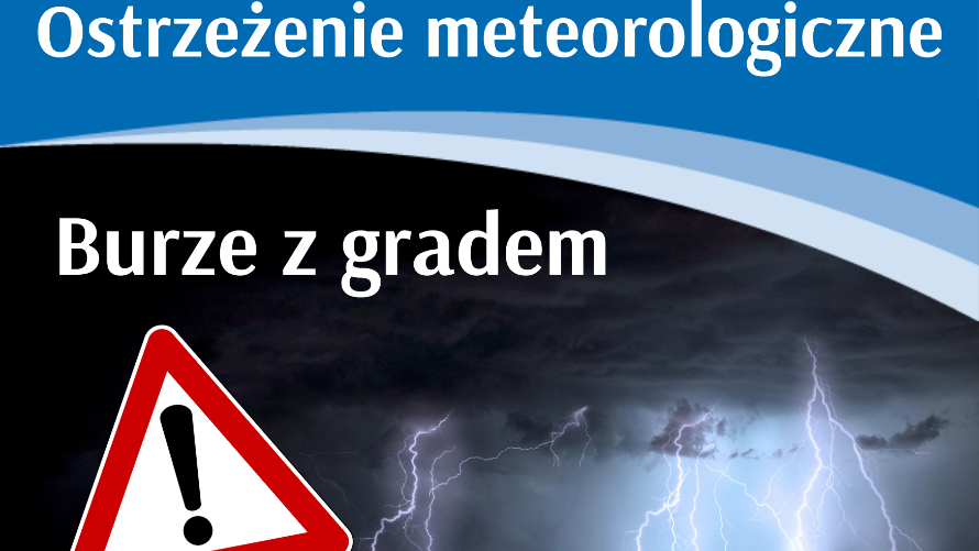 Ostrzeżenie - burze z gradem (20 czerwca)