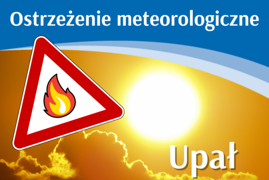 Grafika z napisem upał