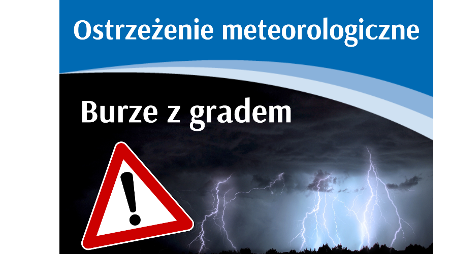 Ostrzeżenie meteo - burze z gradem (5.07)